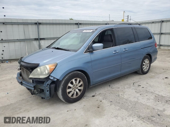 2008 Honda Odyssey EX-L z VIN 5FNRL38718B062201, wystawiony jako Copart lot #55942455 z przebiegiem 215 272 mil mil oraz Szkoda całkowita • Salvage title. Historia ofert i sprzedaży dostępna na DreamBid. Obrazek 1.