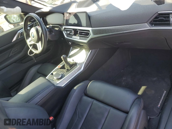 2021 BMW M4 with VIN WBS53AZ08MCF95296, listed as a Copart auction lot 51476735 with Not provided miles and Salvage title. Bid and sale history available at DreamBid. Image 8.