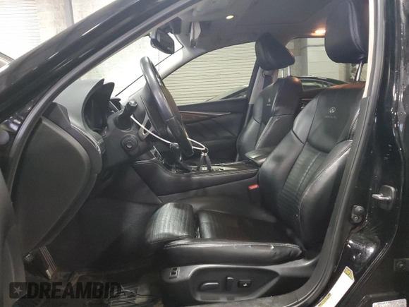 2014 Infiniti Q50 Premium with VIN JN1BV7AR1EM705764, listed as a Copart auction lot 50555595 with 105,626 mi miles and Salvage Title. Bid and sale history available at DreamBid. Image 7.