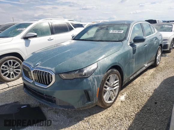 2024 BMW 5 Series 530i with VIN WBA43FJ06RCP78807, listed as a Copart auction lot 76187984 with 2,692 mi miles and Non Repairable. Bid and sale history available at carsss.com. Image 1.