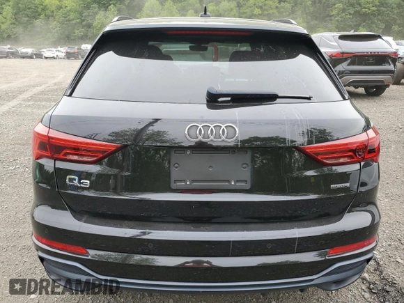 2021 Audi Q3 S line Premium with VIN WA1DECF39M1024927, listed as a Copart auction lot 58992105 with 100,886 mi miles and Salvage title. Bid and sale history available at DreamBid. Image 6.