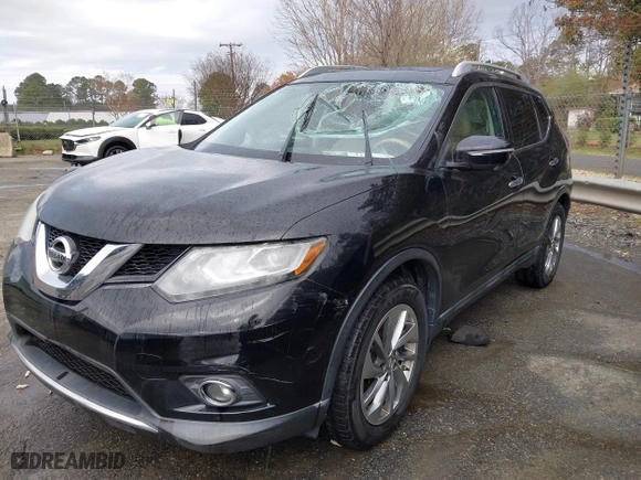 2015 Nissan Rogue S with VIN 5N1AT2MT6FC757001, listed as a IAAI auction lot 41806214 with 1 mi miles. Bid and sale history available at carsss.com. Image 2.