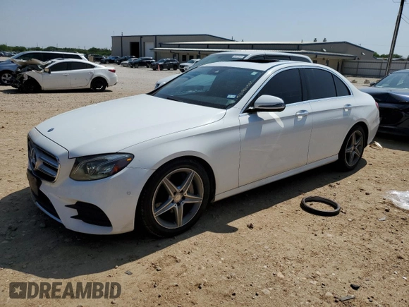 2017 Mercedes-Benz E 300 Luxury with VIN WDDZF4KB5HA041036, listed as a Copart auction lot 53198655 with 105,824 mi miles and Clean title. Bid and sale history available at DreamBid. Image 1.