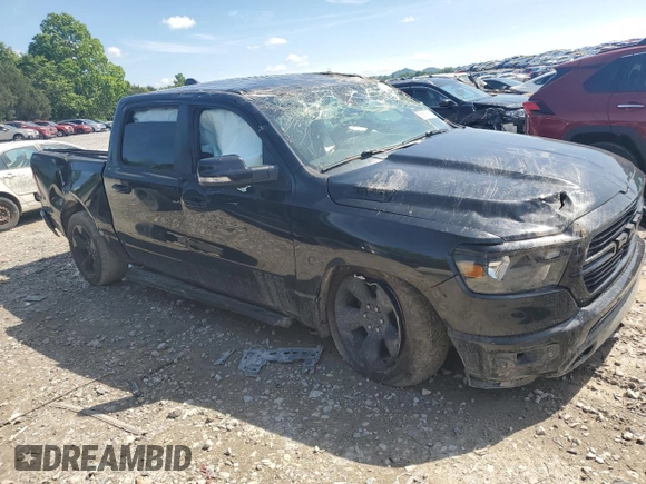 2019 Ram 1500 Big Horn with VIN 1C6SRFFT0KN870198, listed as a Copart auction lot 55661905 with 103,716 mi miles and Salvage title. Bid and sale history available at DreamBid. Image 4.