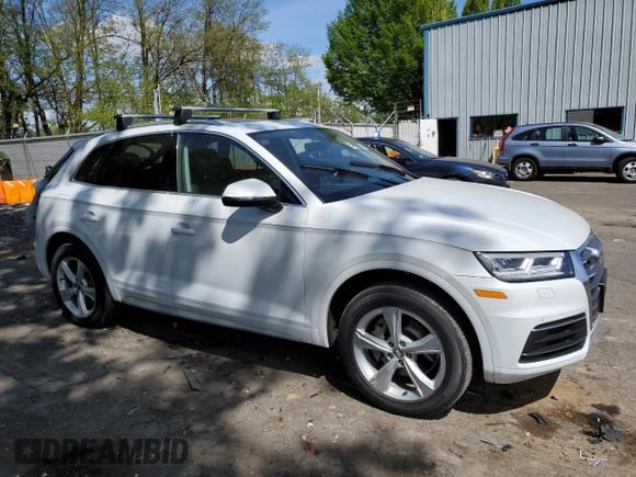 2020 Audi Q5 Premium Plus with VIN WA1BNAFY5L2081013, listed as a Copart auction lot 54674205 with 35,253 mi miles and Salvage title. Bid and sale history available at DreamBid. Image 4.