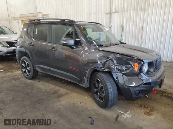2021 Jeep Renegade Trailhawk with VIN ZACNJDC11MPM22564, listed as a Copart auction lot 50128745 with 30,738 mi miles and Salvage title. Bid and sale history available at DreamBid. Image 4.