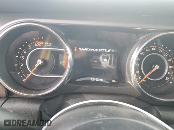 2021 Jeep Wrangler Unlimited Willys with VIN 1C4HJXDN9MW831580, listed as a Copart auction lot 87235714 with 42,442 mi miles and Non Repairable. Bid and sale history available at DreamBid. Image 9.