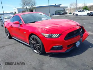 2016 Ford Mustang GT with VIN 1FA6P8CFXG5252944, listed as a IAAI auction lot 42002882 with 75,654 mi miles. Bid and sale history available at carsss.com. Image 1.