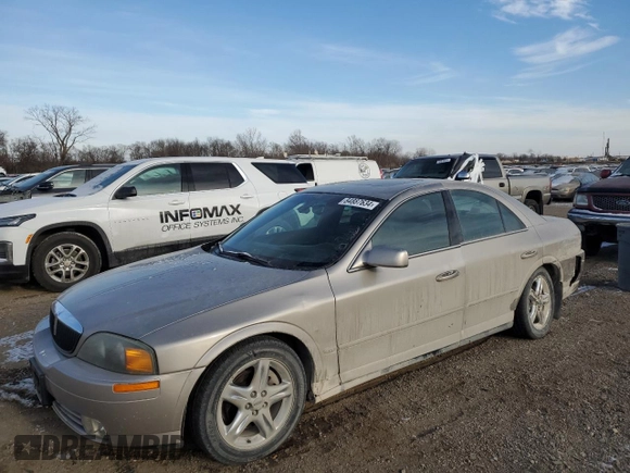 2001 Lincoln LS with VIN 1LNHM86SX1Y708320, listed as a Copart auction lot 84887634 with 178,229 mi miles and Salvage Title. Bid and sale history available at carsss.com. Image 1.