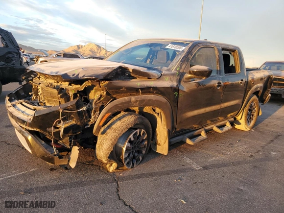 2022 Nissan Frontier PRO-X with VIN 1N6ED1EJ3NN612721, listed as a Copart auction lot 41618295 with 42,337 mi miles and Salvage Title. Bid and sale history available at carsss.com. Image 1.