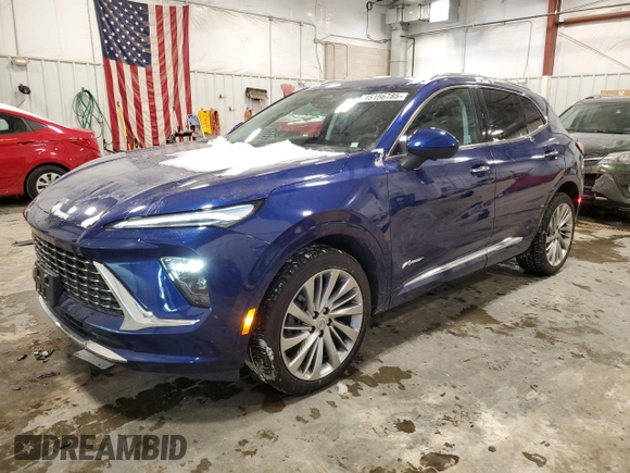2024 Buick Envision Avenir with VIN LRBFZSE41RD076418, listed as a Copart auction lot 45156785 with 511 mi miles and Salvage Title. Bid and sale history available at carsss.com. Image 1.