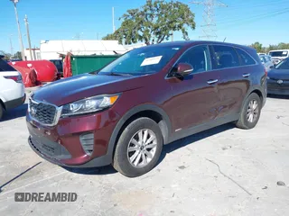2020 Kia Sorento LX V6 with VIN 5XYPGDA50LG621118, listed as a IAAI auction lot 40988611 with 78,427 mi miles. Bid and sale history available at carsss.com. Image 2.