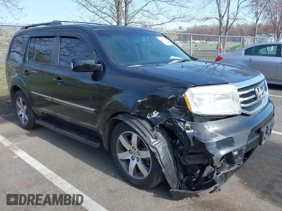 2012 Honda Pilot Touring with VIN 5FNYF4H96CB041380, listed as a IAAI auction lot 41941615 with 137,537 mi miles and . Bid and sale history available at DreamBid. Image 1.