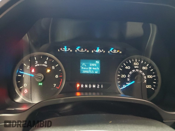2017 Ford F-150 XL with VIN 1FTEW1EF0HKD68735, listed as a Copart auction lot 56381005 with 209,075 mi miles and Clean title. Bid and sale history available at DreamBid. Image 9.