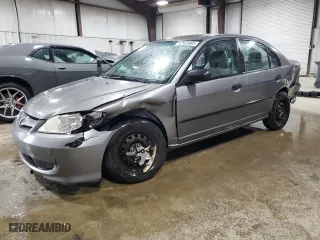 2005 Honda Civic Sdn VP with VIN 1HGES16395L017538, listed as a Copart auction lot 52503465 with 89,105 mi miles and Salvage Title. Bid and sale history available at carsss.com. Image 1.