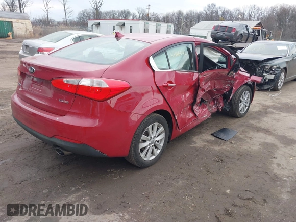 2014 Kia Forte EX with VIN KNAFX4A80E5052317, listed as a IAAI auction lot 41666942 with 65,263 mi miles. Bid and sale history available at carsss.com. Image 4.