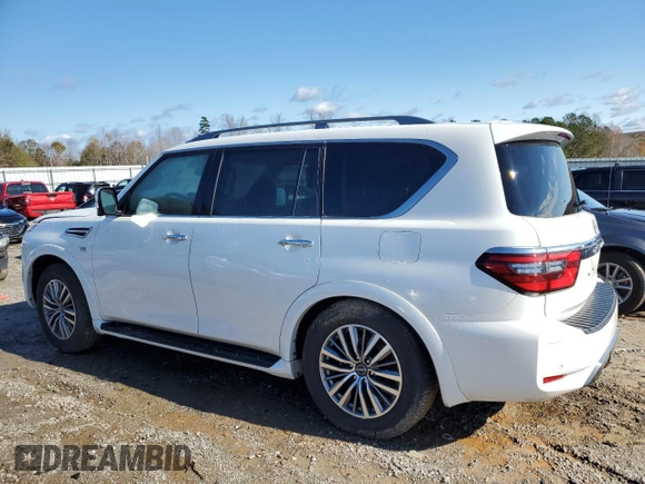 2022 Nissan Armada SL with VIN JN8AY2BA8N9392800, listed as a Copart auction lot 80012624 with 62,475 mi miles and Salvage Title. Bid and sale history available at carsss.com. Image 2.
