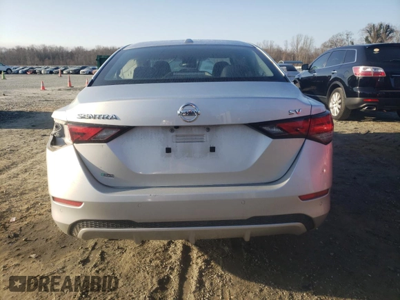 2021 Nissan Sentra SV with VIN 3N1AB8CVXMY223259, listed as a Copart auction lot 44226165 with 69,072 mi miles and Salvage Title. Bid and sale history available at carsss.com. Image 6.