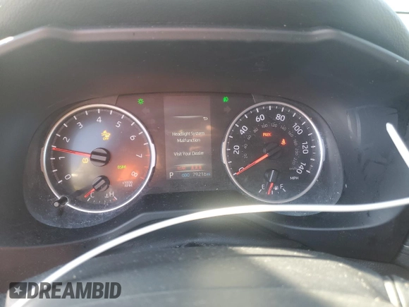 2021 Toyota RAV4 XLE Premium with VIN 2T3A1RFV2MW228513, listed as a Copart auction lot 46177175 with 79,216 mi miles and Salvage title. Bid and sale history available at DreamBid. Image 9.