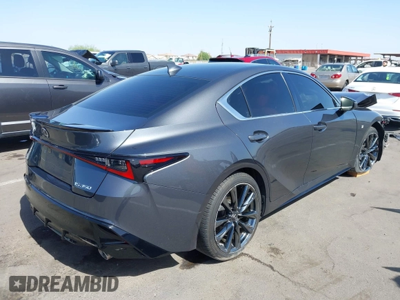 2021 Lexus IS 350 F Sport with VIN JTHGZ1B26M5037621, listed as a IAAI auction lot 42271422 with 42,719 mi miles and . Bid and sale history available at DreamBid. Image 4.