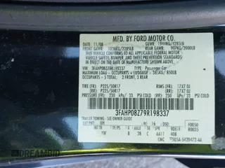 2009 Ford Fusion SEL with VIN 3FAHP08Z79R198337, listed as a IAAI auction lot 41642474 with 133,507 mi miles. Bid and sale history available at carsss.com. Image 9.