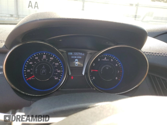 2013 Hyundai Genesis Coupe R-Spec with VIN KMHHT6KD0DU096798, listed as a Copart auction lot 53055065 with 105,794 mi miles and Salvage title. Bid and sale history available at DreamBid. Image 9.