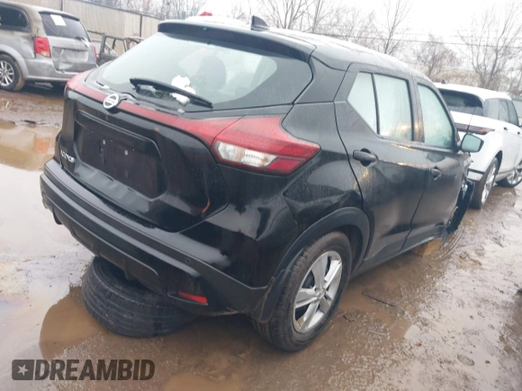 2021 Nissan Kicks S with VIN 3N1CP5BV5ML538302, listed as a IAAI auction lot 41574344 with 38,253 mi miles. Bid and sale history available at carsss.com. Image 4.