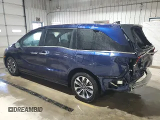 2023 Honda Odyssey EX-L with VIN 5FNRL6H68PB076152, listed as a Copart auction lot 47424605 with 14,742 mi miles and Salvage Title. Bid and sale history available at carsss.com. Image 2.