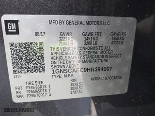 2017 Chevrolet Tahoe LS with VIN 1GNSCAEC9HR394007, listed as a IAAI auction lot 41744604 with 67,802 mi miles. Bid and sale history available at carsss.com. Image 9.