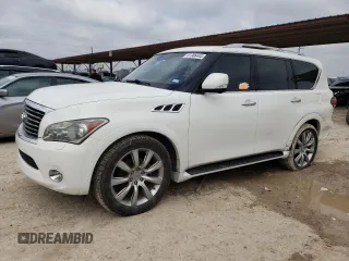 2013 Infiniti QX56 with VIN JN8AZ2NF2D9530785, listed as a Copart auction lot 41306444 with 148,029 mi miles and Salvage Title. Bid and sale history available at carsss.com. Image 1.