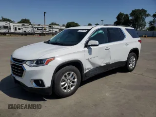 2020 Chevrolet Traverse LT Cloth z VIN 1GNEVGKW2LJ289356, wystawiony jako Copart lot #57358875 z przebiegiem 46 847 mil mil oraz Szkoda całkowita • Salvage title. Historia ofert i sprzedaży dostępna na DreamBid. Obrazek 1.