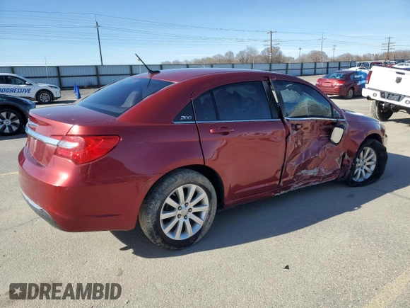 2012 Chrysler 200 Touring with VIN 1C3CCBBB6CN144226, listed as a Copart auction lot 46870135 with 31,884 mi miles and Salvage Title. Bid and sale history available at carsss.com. Image 3.