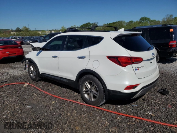 2018 Hyundai Santa Fe 2.4L with VIN 5XYZU3LB6JG511556, listed as a Copart auction lot 52035015 with 85,177 mi miles and Salvage title. Bid and sale history available at DreamBid. Image 2.