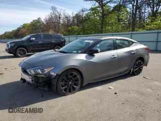 2017 Nissan Maxima SR with VIN 1N4AA6AP6HC413735, listed as a Copart auction lot 57995505 with 43,923 mi miles and Salvage title. Bid and sale history available at DreamBid. Image 1.