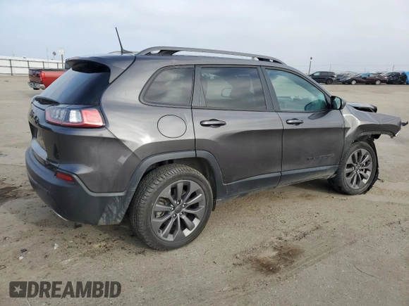 2021 Jeep Cherokee 80th Anniversary with VIN 1C4PJMMX8MD183270, listed as a Copart auction lot 85880334 with 43,225 mi miles and Salvage title. Bid and sale history available at DreamBid. Image 3.