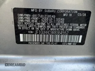 2024 Subaru Impreza RS with VIN JF1GUHHC9R8364552, listed as a Copart auction lot 76031284 with 652 mi miles and Salvage Title. Bid and sale history available at carsss.com. Image 12.