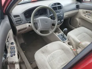 2008 Kia Spectra EX with VIN KNAFE121485514260, listed as a Copart auction lot 70401794 with 220,682 mi miles and Salvage Title. Bid and sale history available at carsss.com. Image 8.