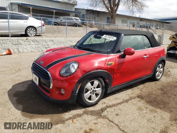 2019 MINI Convertible Cooper with VIN WMWWG5C50K3H07613, listed as a Copart auction lot 48724815 with 65,188 mi miles and Salvage title. Bid and sale history available at DreamBid. Image 1.
