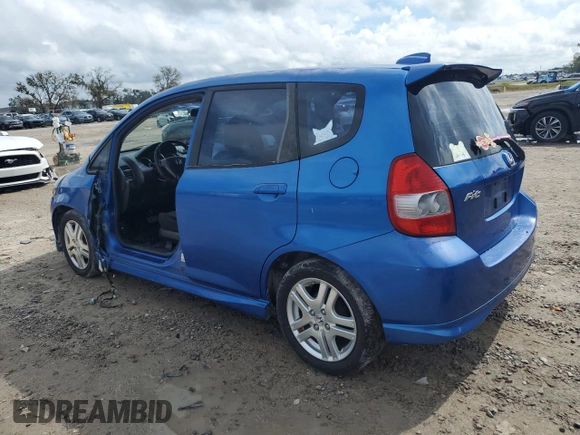 2008 Honda Fit Sport with VIN JHMGD38648S059693, listed as a Copart auction lot 69943294 with 193,114 mi miles and Salvage Title. Bid and sale history available at carsss.com. Image 2.