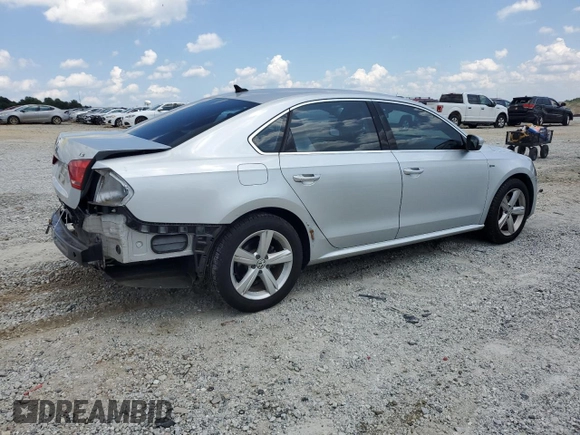 2015 Volkswagen Passat Limited Edition with VIN 1VWAS7A32FC109788, listed as a Copart auction lot 59174315 with 123,013 mi miles and Salvage title. Bid and sale history available at DreamBid. Image 3.