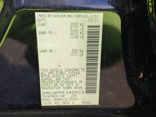 2015 Nissan Altima S z VIN 1N4AL3AP9FN340953, wystawiony jako IAAI lot #42305610 z przebiegiem 260 497 mil mil oraz . Historia ofert i sprzedaży dostępna na DreamBid. Obrazek 9.