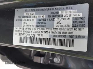 2022 Mazda CX-30 S Premium with VIN 3MVDMBDL9NM434619, listed as a IAAI auction lot 41620655 with 46,557 mi miles and . Bid and sale history available at carsss.com. Image 9.