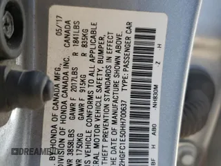 2017 Honda Civic Sedan Si with VIN 2HGFC1E50HH700637, listed as a Copart auction lot 46353815 with 141,533 mi miles and Salvage Title. Bid and sale history available at carsss.com. Image 12.