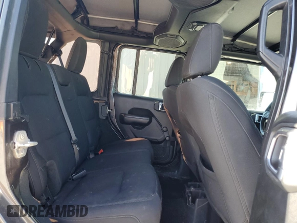 2022 Jeep Wrangler Unlimited Sport S with VIN 1C4HJXDG0NW225815, listed as a Copart auction lot 84528824 with 53,621 mi miles and Salvage Title. Bid and sale history available at carsss.com. Image 10.