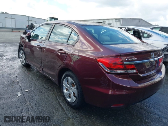 2013 Honda Civic LX with VIN 19XFB2F58DE224648, listed as a IAAI auction lot 41985106 with Not Provided miles and . Bid and sale history available at DreamBid. Image 3.