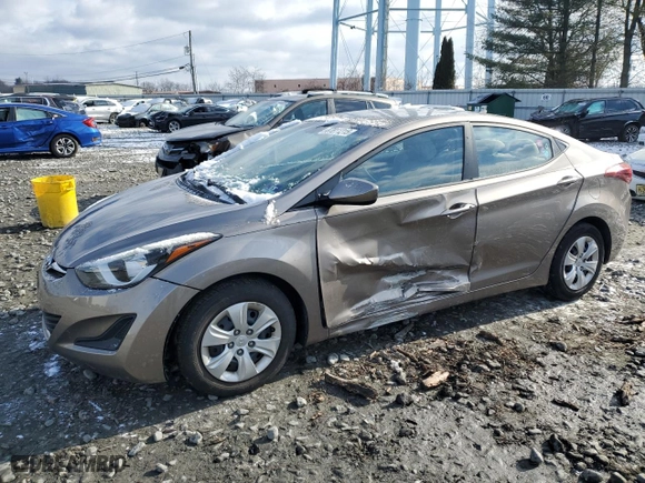 2016 Hyundai Elantra GL with VIN 5NPDH4AE0GH732394, listed as a Copart auction lot 87811215 with 79,994 mi miles and Salvage Title. Bid and sale history available at carsss.com. Image 1.