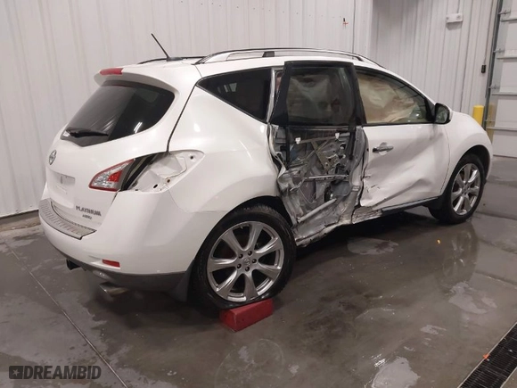2012 Nissan Murano S with VIN JN8AZ1MW9CW229751, listed as a IAAI auction lot 41491188 with 123,209 mi miles. Bid and sale history available at carsss.com. Image 4.