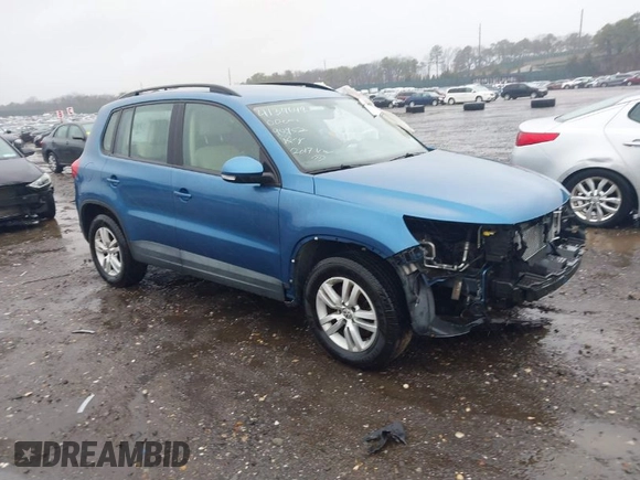 2017 Volkswagen Tiguan S with VIN WVGBV7AX8HK009247, listed as a IAAI auction lot 41346498 with 190,952 mi miles and . Bid and sale history available at DreamBid. Image 1.