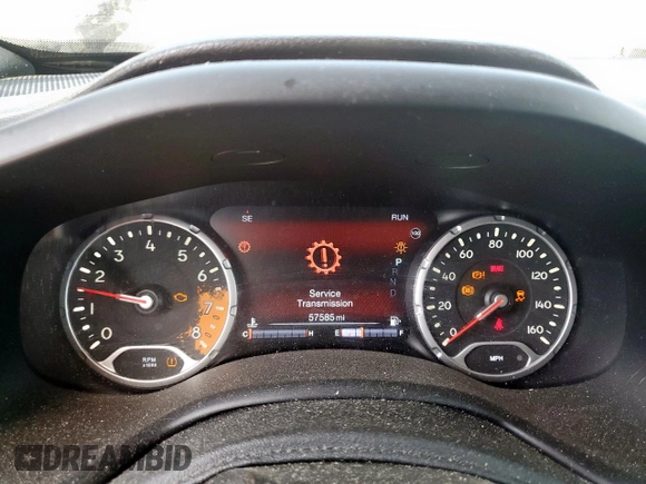 2018 Jeep Renegade Limited with VIN ZACCJADB2JPJ19589, listed as a Copart auction lot 57162995 with 57,585 mi miles and Salvage title. Bid and sale history available at DreamBid. Image 9.