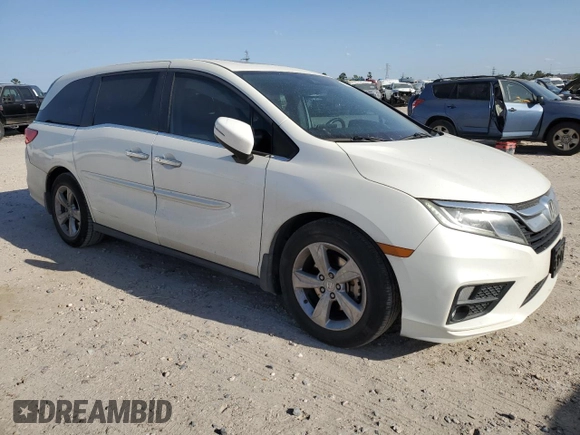 2018 Honda Odyssey EX-L with VIN 5FNRL6H72JB005268, listed as a Copart auction lot 50263645 with 136,036 mi miles and Salvage Title. Bid and sale history available at carsss.com. Image 4.
